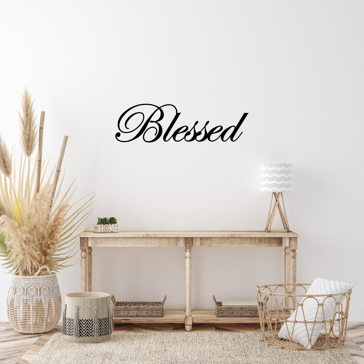 Blessed Metal Word Wall Art