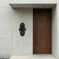 Vertical Welcome Metal Sign with Ornamental Scrollwork
