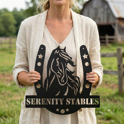 Equestrian Name Metal Wall Art