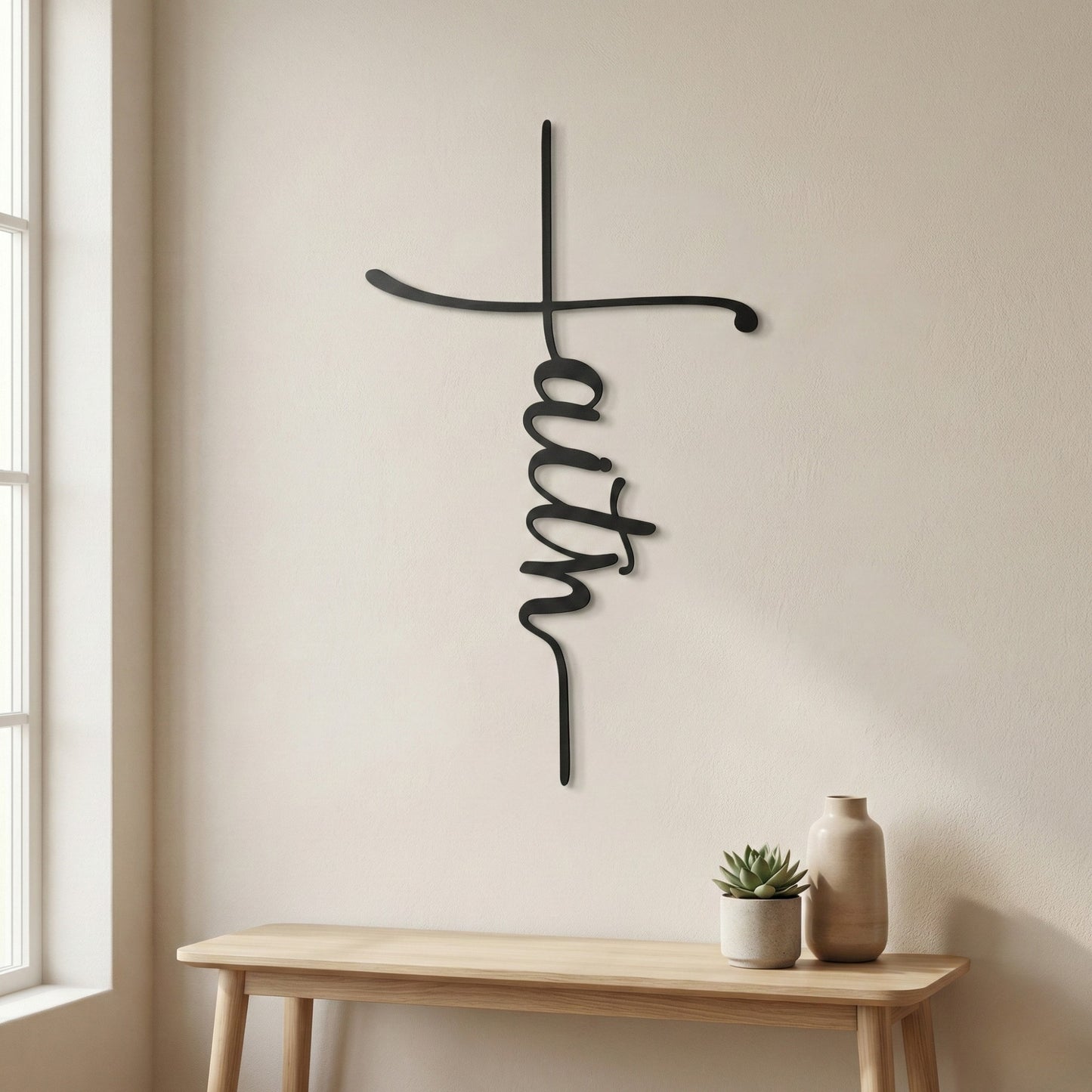 Faith Cross Metal Wall Art