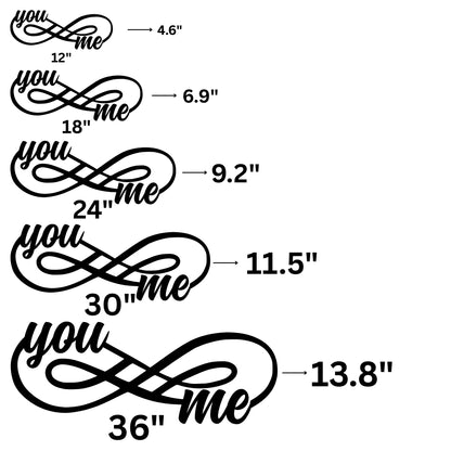 You & Me Infinity Metal Wall Art