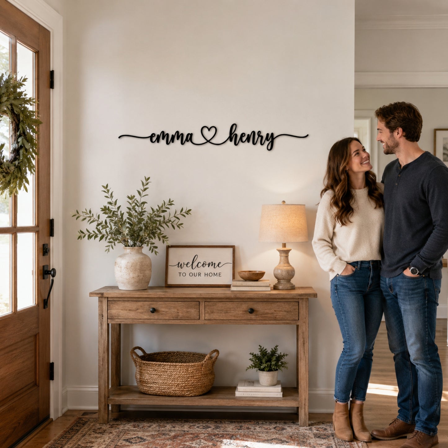 Personalized LoveLink Metal Wall Sign
