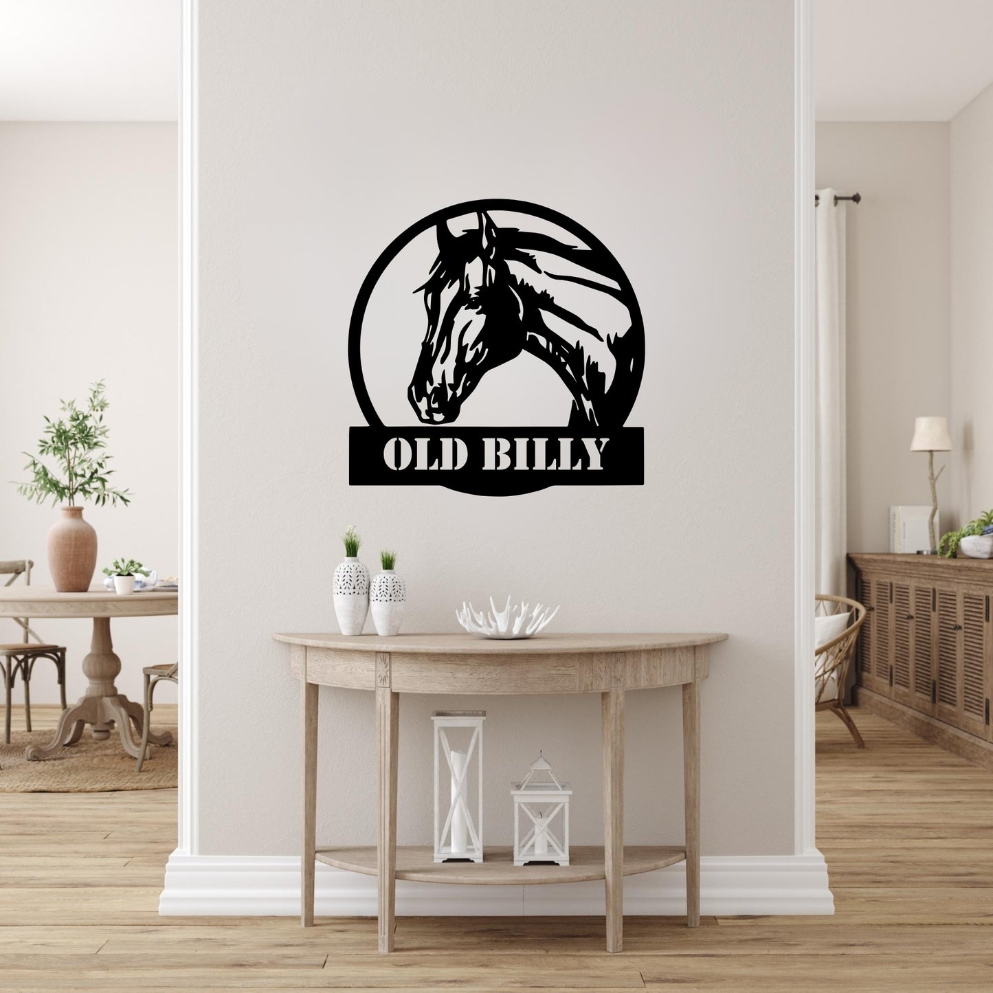 Custom Horse Metal Wall Art - Personalized Farm & Stable Sign
