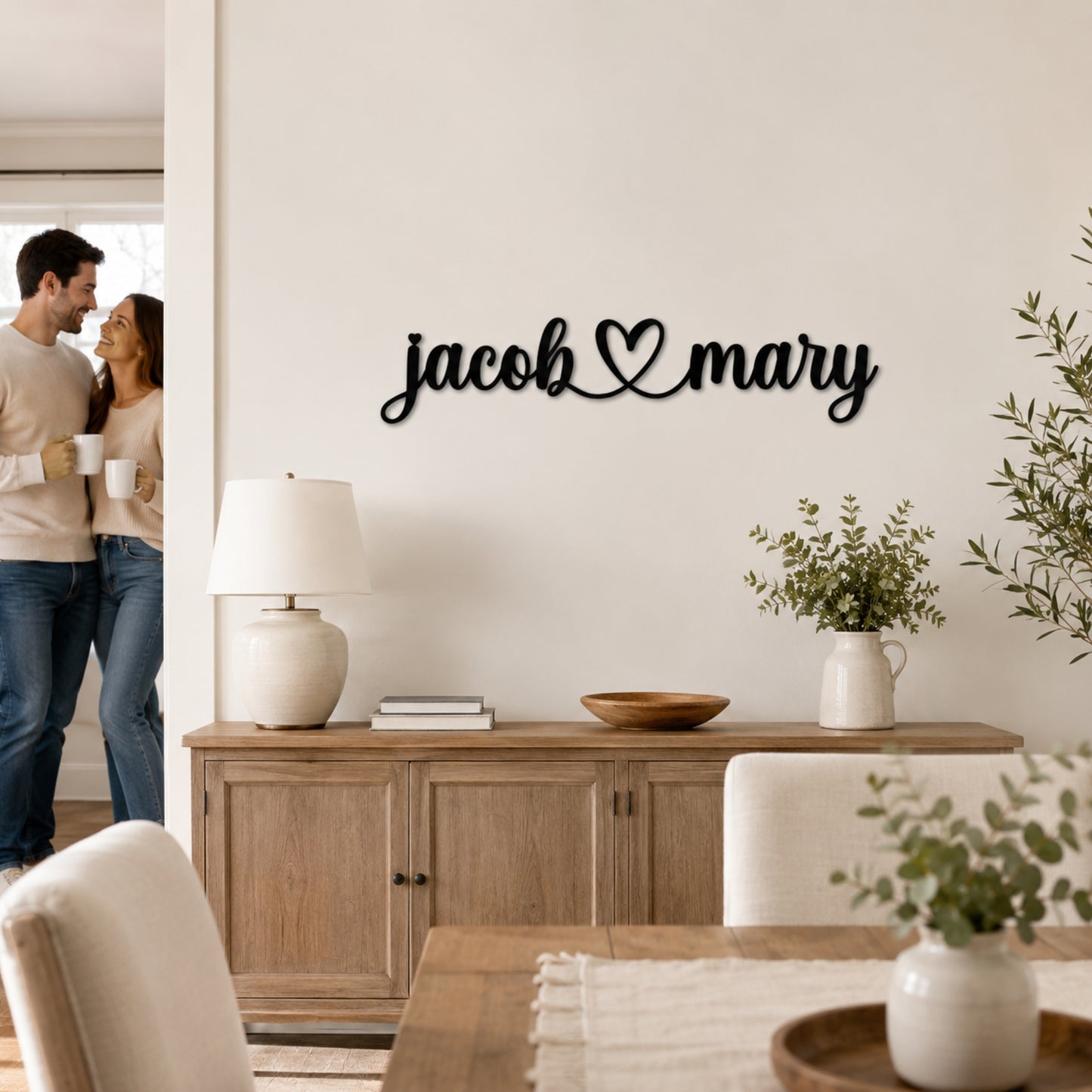 Personalized Couples Metal Wall Sign
