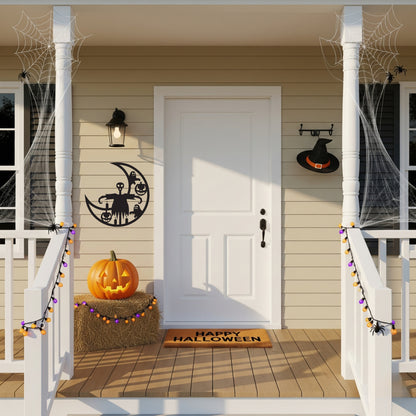 Halloween Moon Scarecrow Metal Wall Art