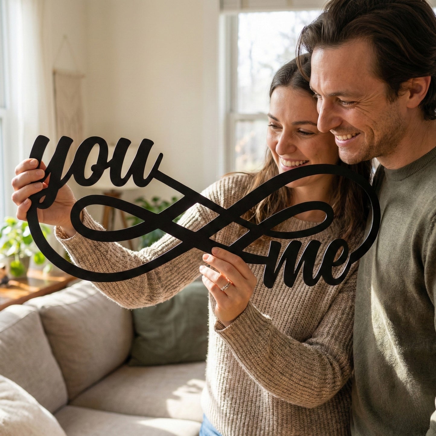 You & Me Infinity Metal Wall Art