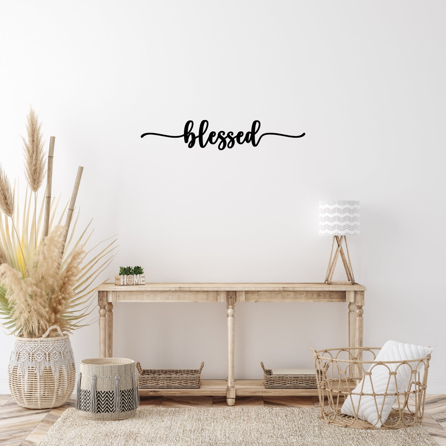 Blessed Metal Word Wall Art