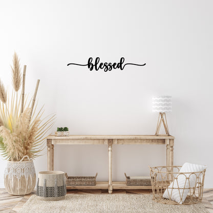Blessed Metal Word Wall Art