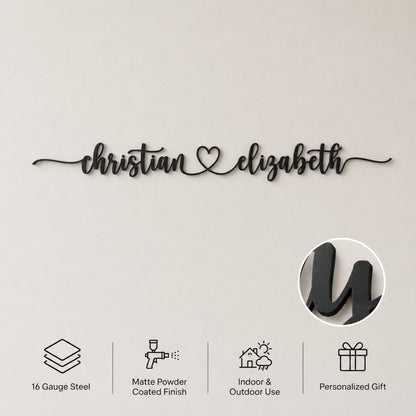 Personalized LoveLink Metal Wall Sign