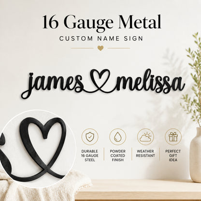 Personalized Couples Metal Wall Sign