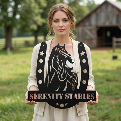 Equestrian Name Metal Wall Art