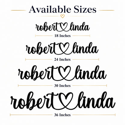 Personalized Couples Metal Wall Sign