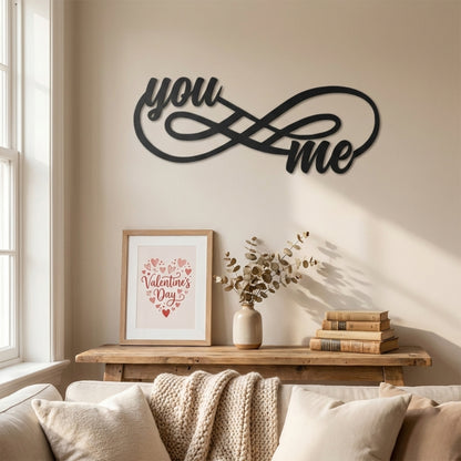 You & Me Infinity Metal Wall Art