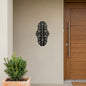 Vertical Welcome Metal Sign with Ornamental Scrollwork