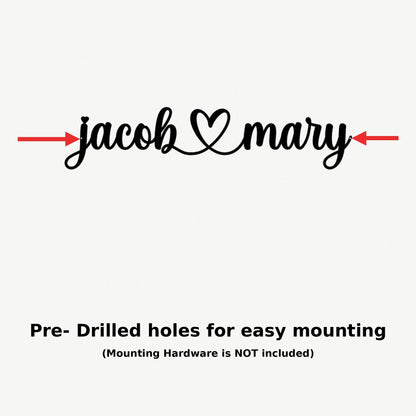 Personalized Couples Metal Wall Sign