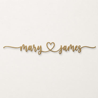 Personalized LoveLink Metal Wall Sign