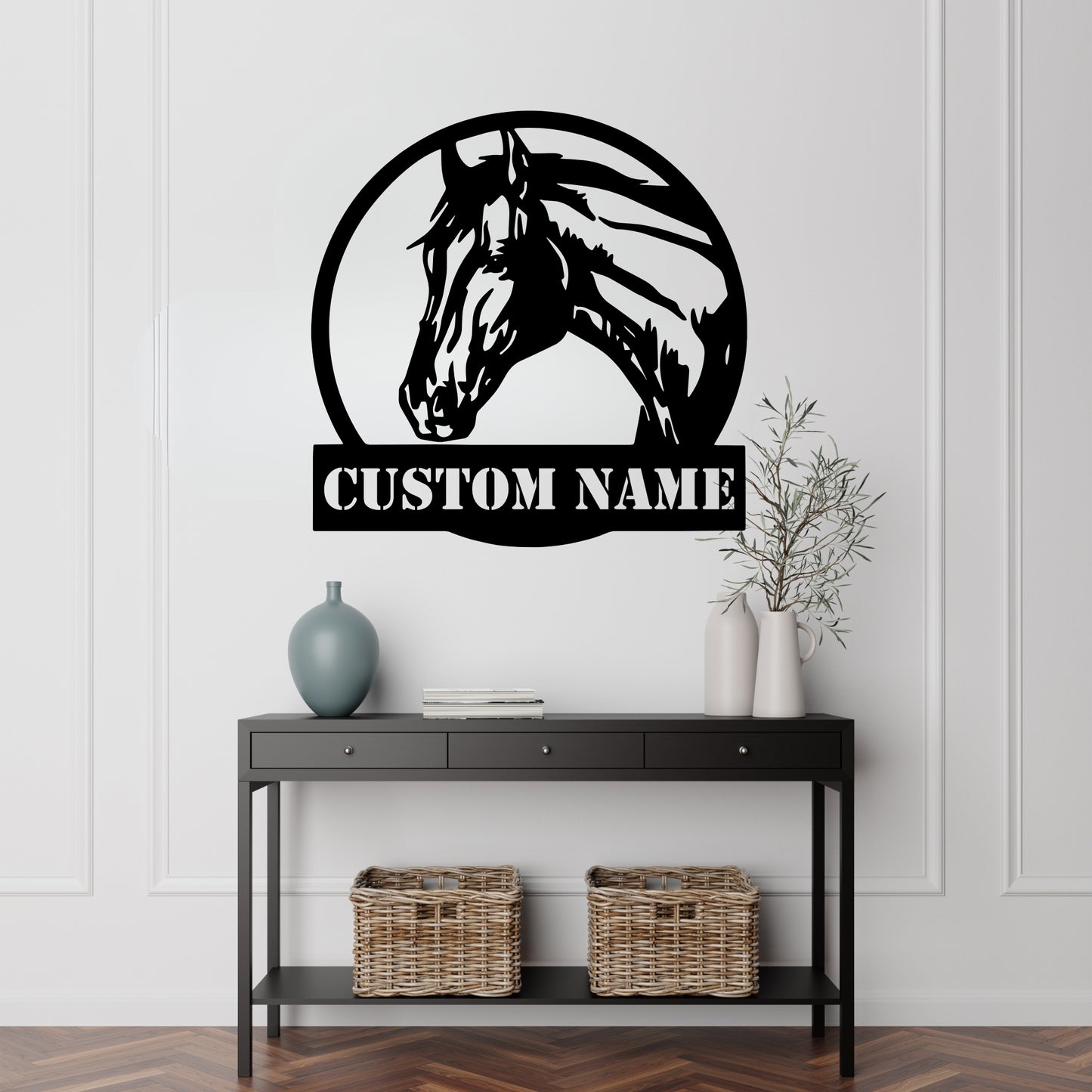 Custom Horse Metal Wall Art - Personalized Farm & Stable Sign
