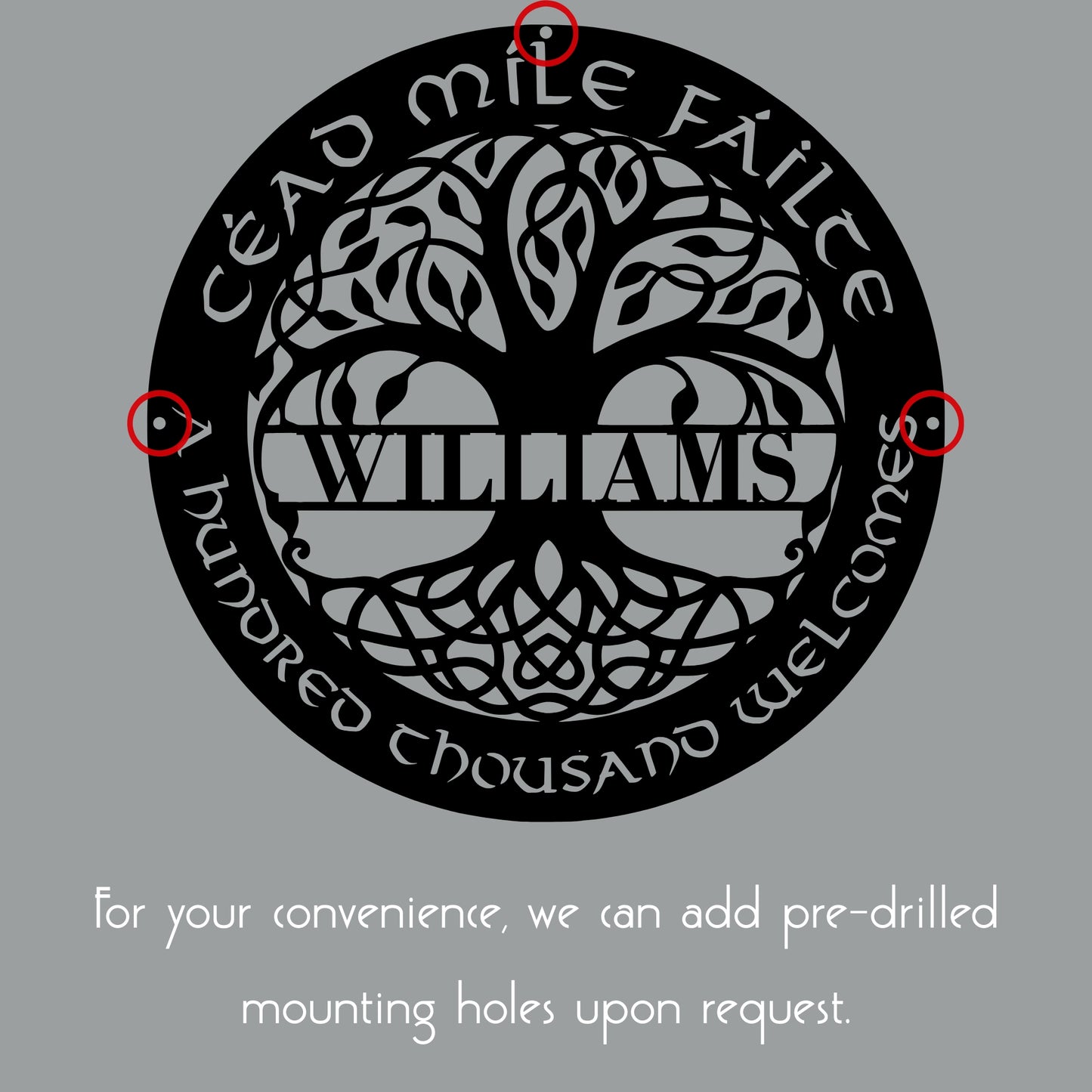 Custom Celtic Tree of Life Metal Wall Art with Family Name & Quote