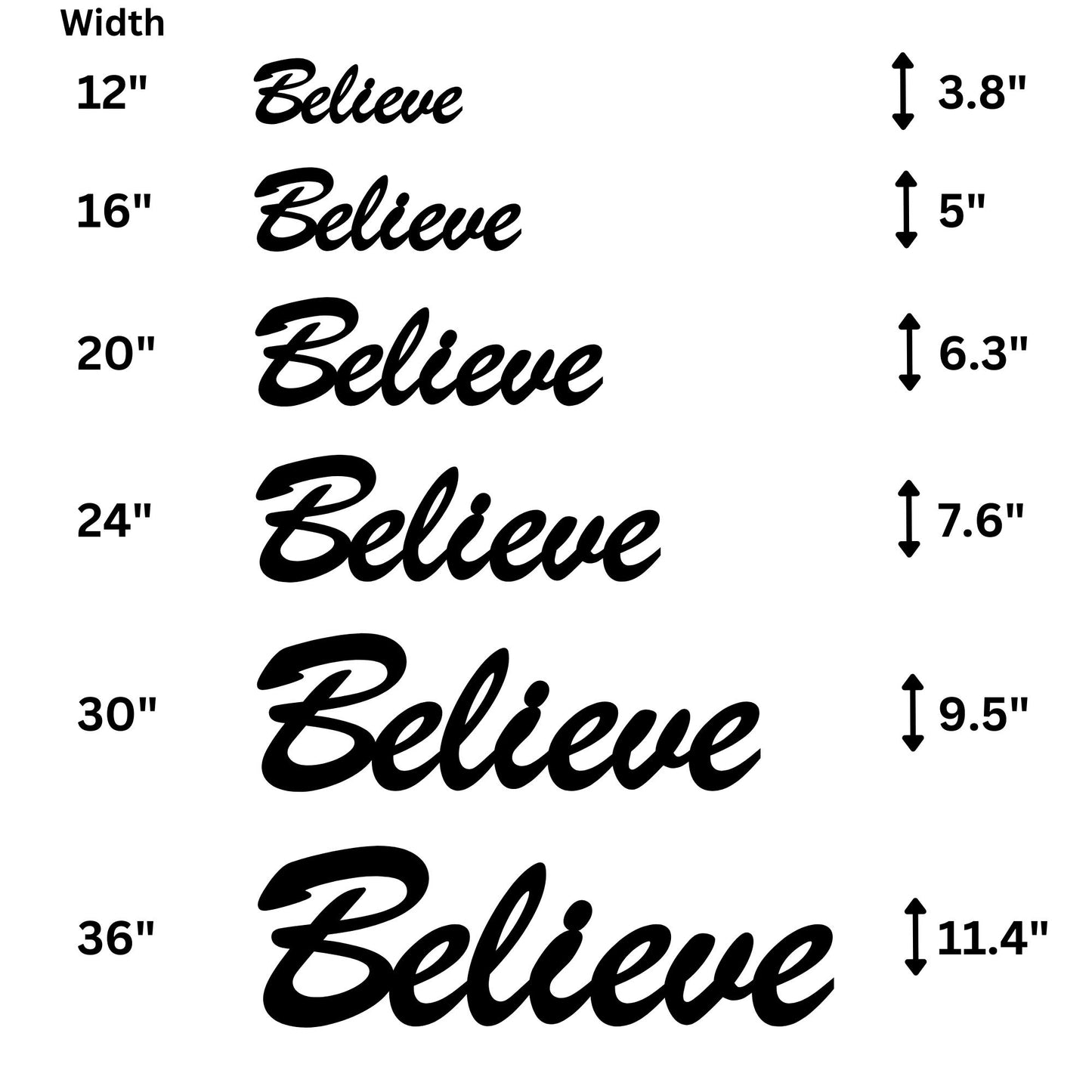 Believe Metal Wall Art
