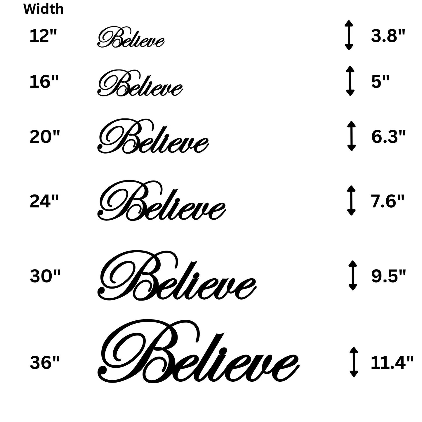 Believe Metal Wall Art