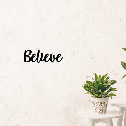 Believe Metal Wall Art
