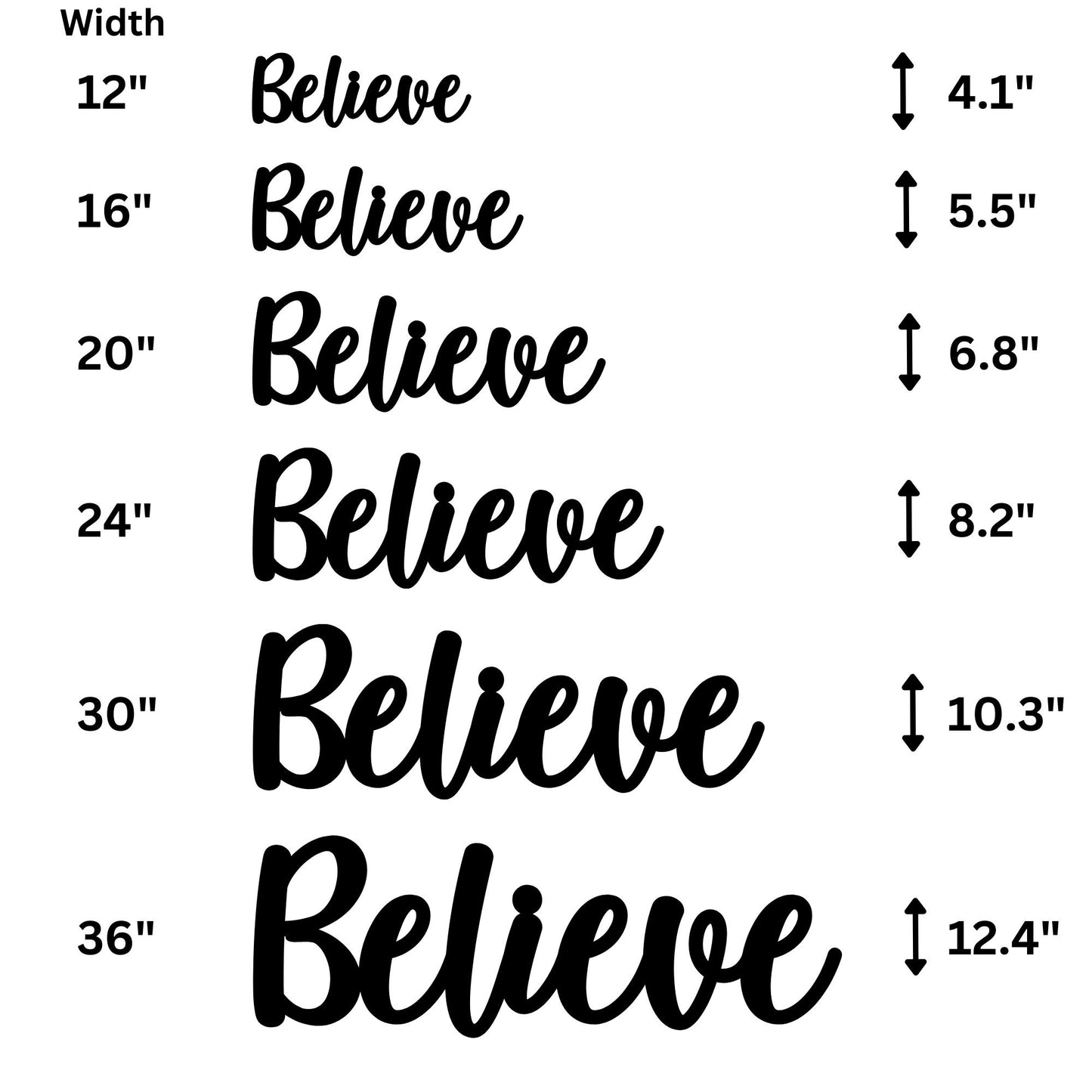Believe Metal Wall Art