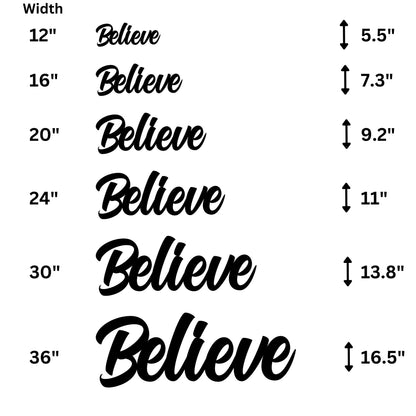 Believe Metal Wall Art