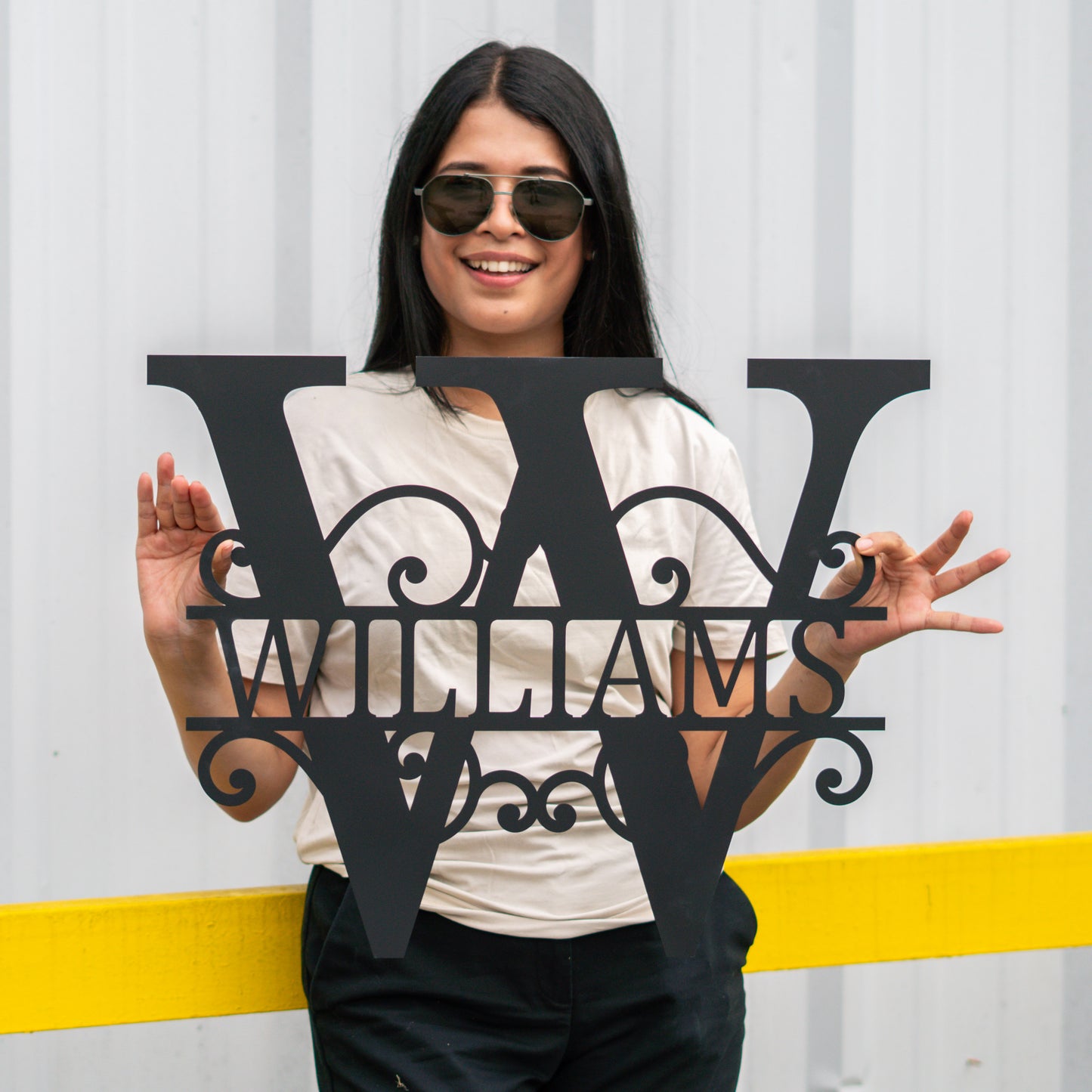 Personalized Monogram Metal Sign