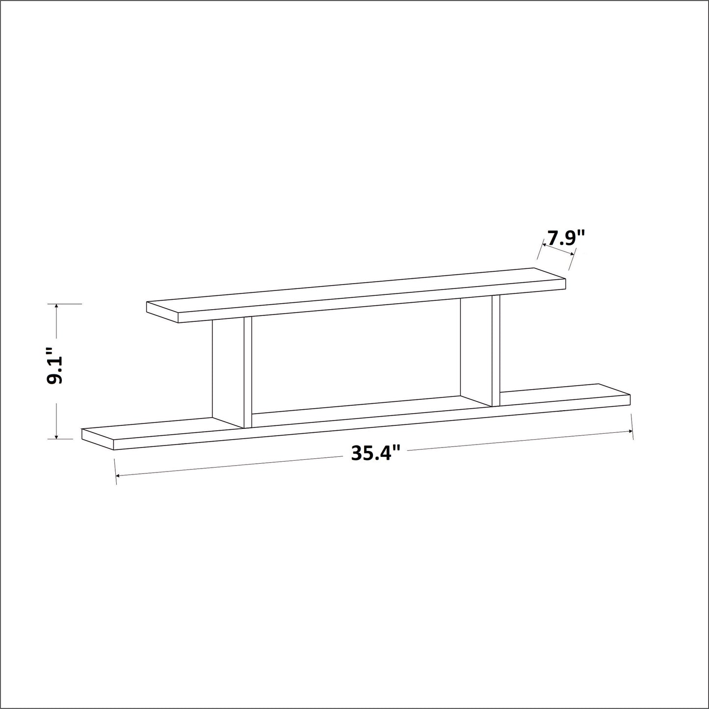 Atlantic Floating Wall Shelf