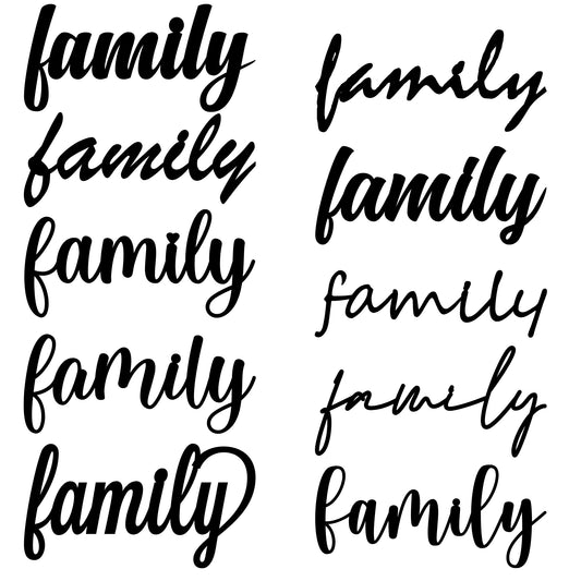 Handwritten Script Family Sign