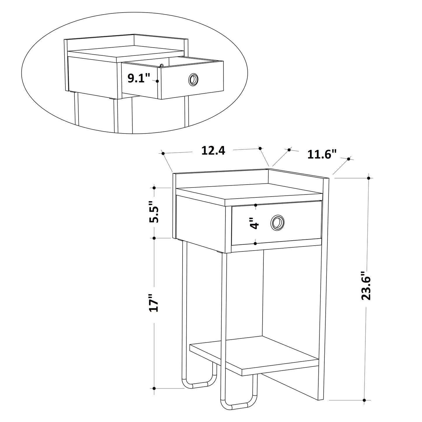 Polk Nightstand Left