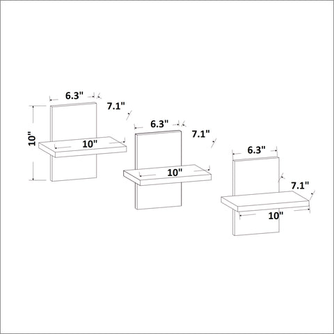 Quincy Wall Shelf Set of 3