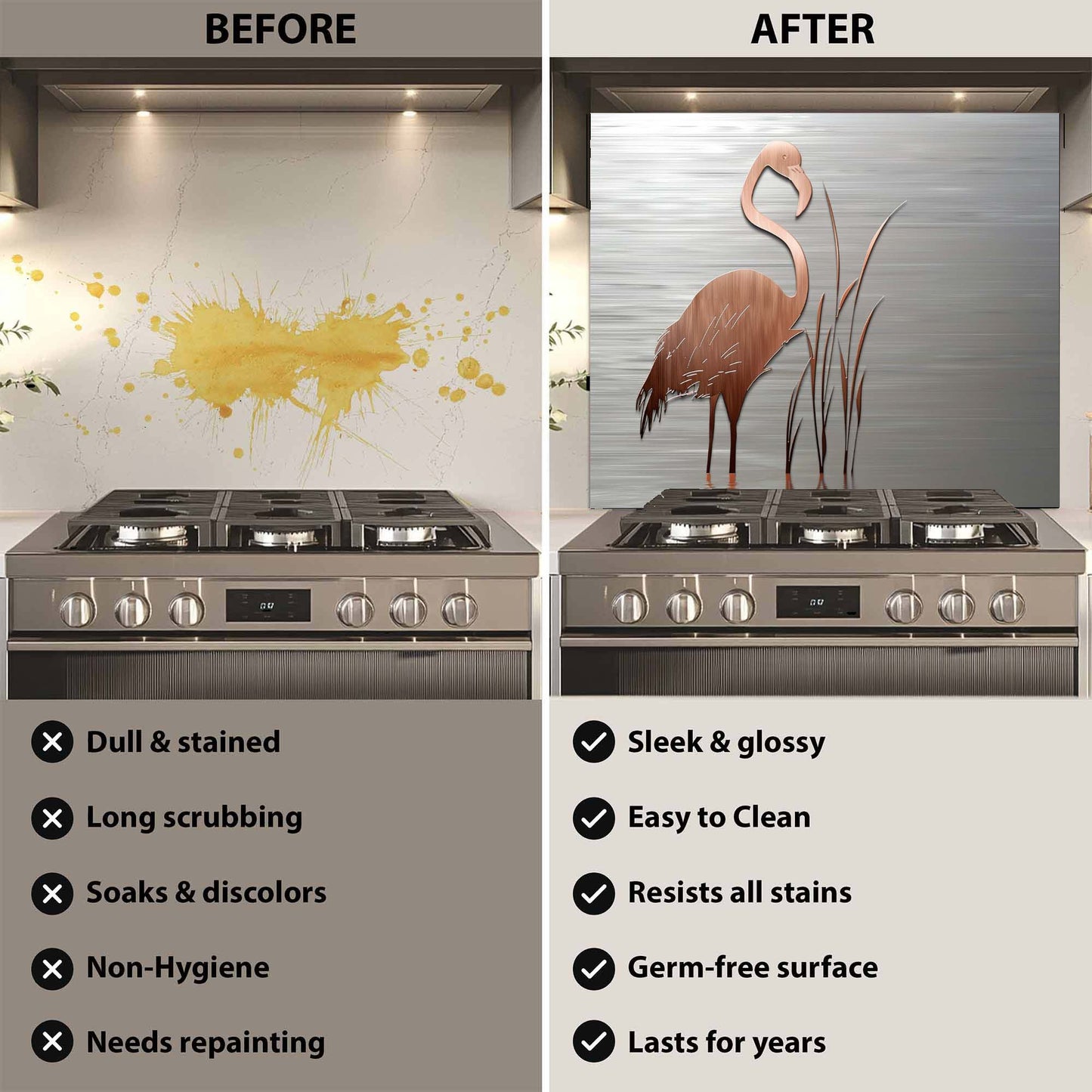 Tempered Glass Backsplash for Kitchen – Flamingo Glass Splashback